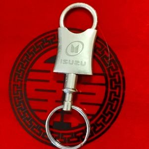 Original Isuzu Brushed Metal Dealer Valet Keychain/Key Ring -Vintage/Col…